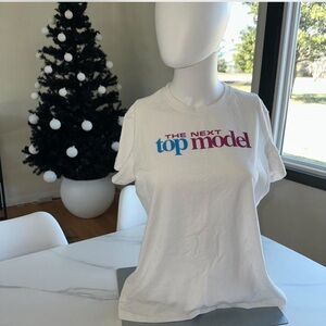 White Graphic Tee - The Next Top Model